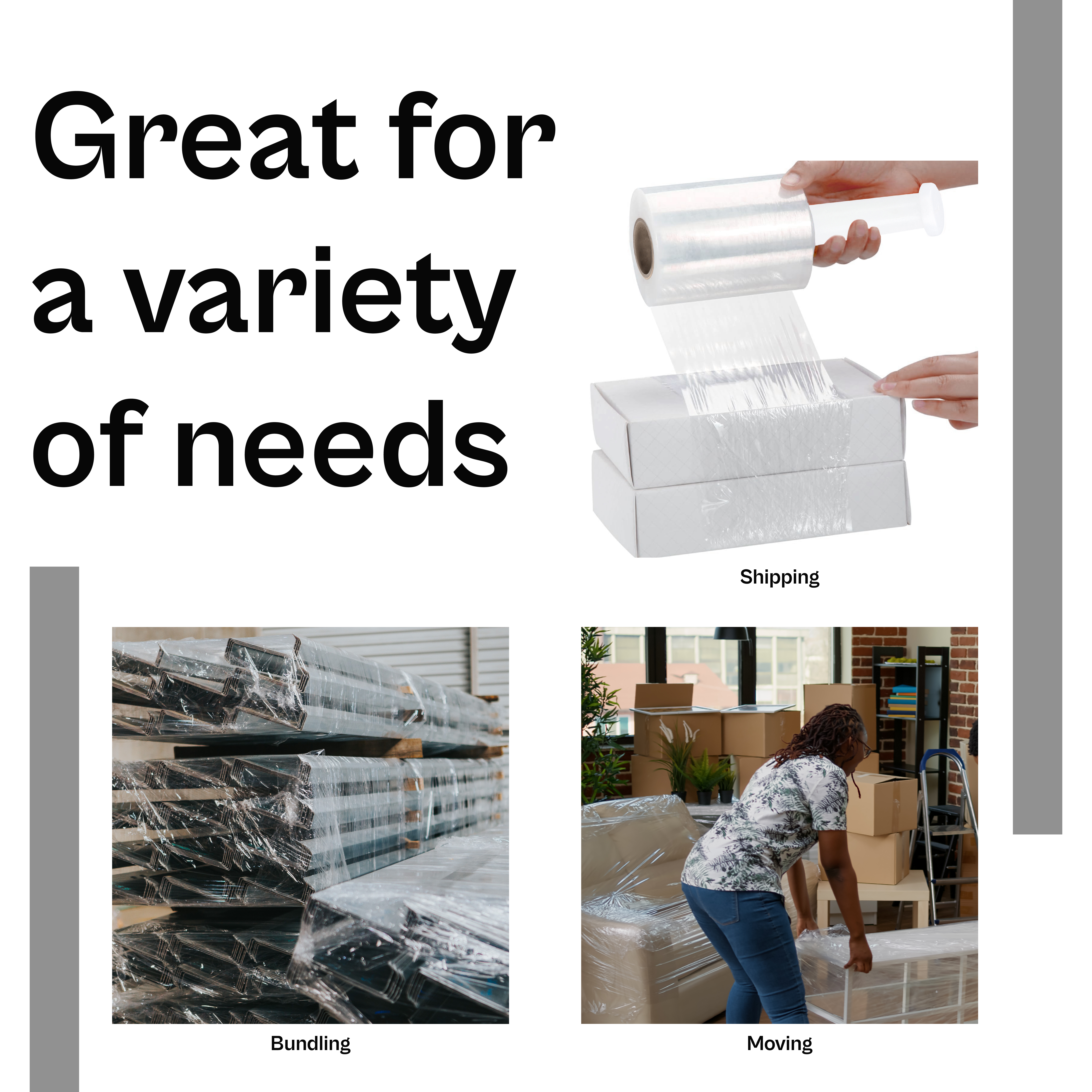 432 Rolls Mini Hand Stretch Wrap 5" x 1000' 80 Gauge Clear Bundling Shrink Film - Picture 8 of 8